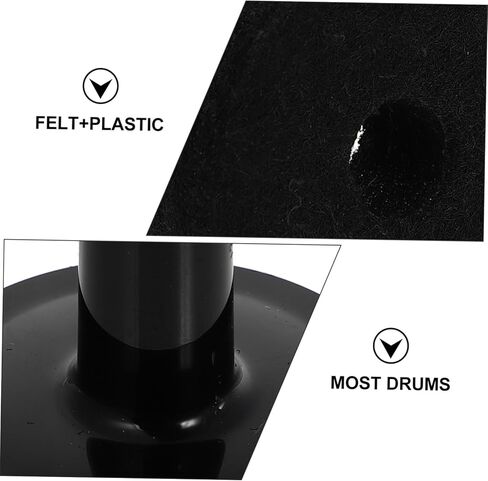 Totority 18pcs Black Drum Kit Felt Pads Set Drum Accessories Replacement Sleeves Nuts for Kits Protective Pad Parts in Saudi Arabia