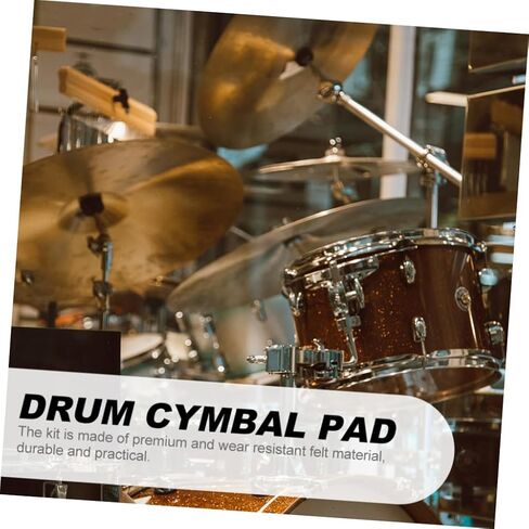 Totority 10Pcs Drum Set Cymbal Felt Pads Anti-skid Cushions Protective Replacement for Standard Drum Kits Enhance Sound Quality and Prevent Collision in Saudi Arabia
