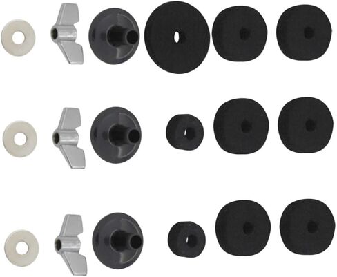Totority 18PCS Drum Accessory Kit with Cymbal Felts Washers Sleeves and Bases for Boom and Heavy Duty Cymbal Stands Lightweight Percussion Parts and Easy Assembly in Saudi Arabia