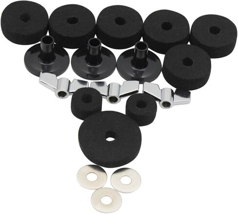 Totority 18PCS Drum Accessory Kit with Cymbal Felts Washers Sleeves and Bases for Boom and Heavy Duty Cymbal Stands Lightweight Percussion Parts and Easy Assembly in Saudi Arabia