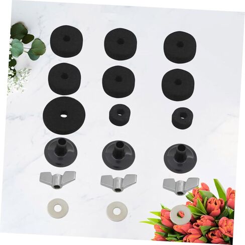 Totority 18PCS Drum Accessory Kit with Cymbal Felts Washers Sleeves and Bases for Boom and Heavy Duty Cymbal Stands Lightweight Percussion Parts and Easy Assembly in Saudi Arabia