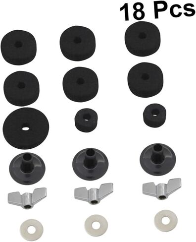 Totority 18PCS Drum Accessory Kit with Cymbal Felts Washers Sleeves and Bases for Boom and Heavy Duty Cymbal Stands Lightweight Percussion Parts and Easy Assembly in Saudi Arabia