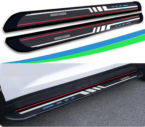 2 pcs fit for Jeep Grand Cherokee 2022-2025 Running Board Side Step Nerf Bar Aluminium Black (with Brackets) in Saudi Arabia