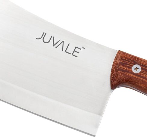 Juvale Meat Cleaver - 8-Inch Stainless Steel Blade, Wood Handle - Heavy-Duty Butcher Knife & Bone Cleaver for Beef Brisket, Meat Cutting & Chopping - Chopping Knife in Saudi Arabia