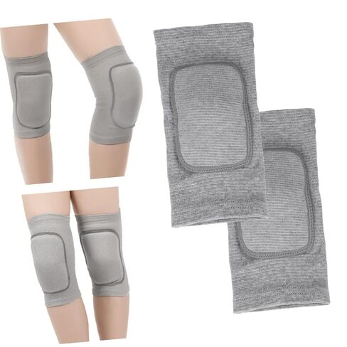 Breathable Elastic Knee Pad Sleeve with Thick Sponge Protection for Sports and Dance Non-slip Support Cover for Running Volleyball Basketball Cycling Xs Grey Pair in Saudi Arabia