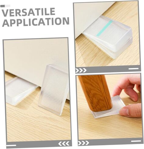 12pcs Flexible Table Wedge Adhesive Shims for Leveling Stabilizing PVC Material Easy Installation in Saudi Arabia