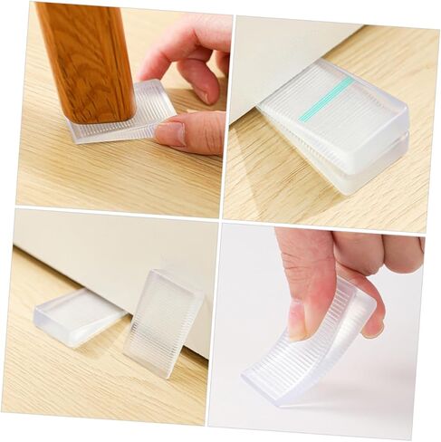 12pcs Flexible Table Wedge Adhesive Shims for Leveling Stabilizing PVC Material Easy Installation in Saudi Arabia