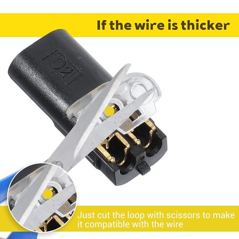 80 Pcs Double Wire Plug in Connector with Locking Buckle, 2-Pin Low Voltage Wire Connector Small Led Light Strip Connectors, Quick Splice Clips Fast Connect Plugs, No Wire Stripping Cutting in Saudi Arabia