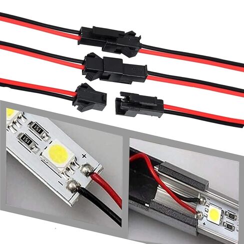 10 أزواج JST SM 2 Pin 22 AWG ذكر وأنثى موصل التوصيل مع كابل 135 مم - لأضواء LED، السيارات، أسلاك الأجهزة المنزلية in Kuwait