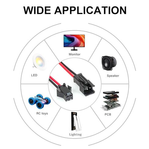 10 أزواج JST SM 2 Pin 22 AWG ذكر وأنثى موصل التوصيل مع كابل 135 مم - لأضواء LED، السيارات، أسلاك الأجهزة المنزلية in Kuwait