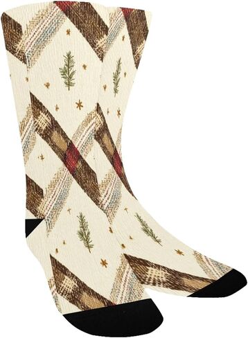 Plaid Bloom Art Hiking Socks - Toddler Boys & Girls Warm Thick Thermal Winter Crew Socks for School, Daily Wear & Outdoor Activities in Kuwait