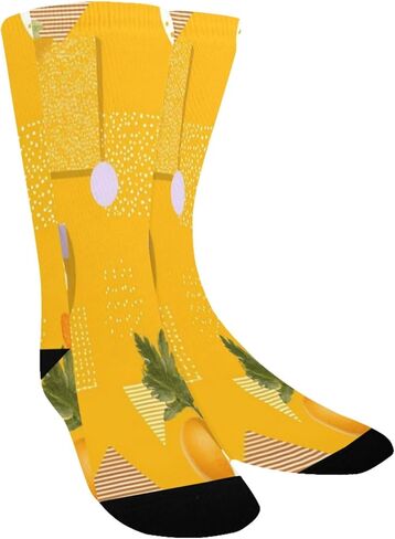 Orange Poppy Pop Hiking Socks - Toddler Boys & Girls Warm Thick Thermal Winter Crew Socks for School, Daily Wear & Outdoor Activities in Kuwait