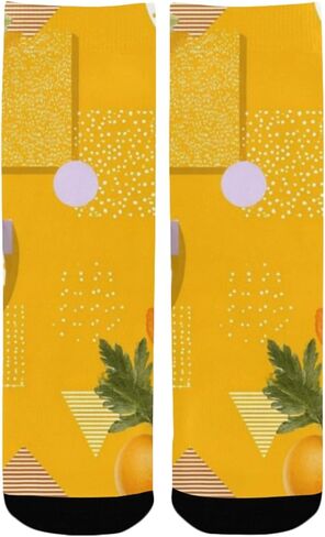 Orange Poppy Pop Hiking Socks - Toddler Boys & Girls Warm Thick Thermal Winter Crew Socks for School, Daily Wear & Outdoor Activities in Kuwait