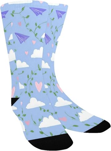 Art Cloud Heart Vines Hiking Socks - Toddler Boys & Girls Warm Thick Thermal Winter Crew Socks for School, Daily Wear & Outdoor Activities in Saudi Arabia