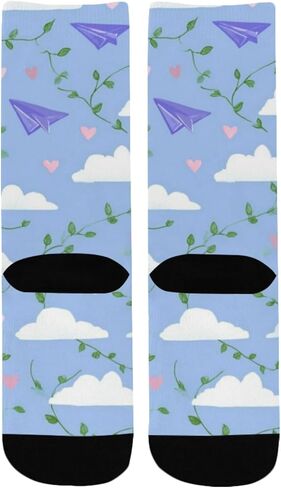 Art Cloud Heart Vines Hiking Socks - Toddler Boys & Girls Warm Thick Thermal Winter Crew Socks for School, Daily Wear & Outdoor Activities in Saudi Arabia