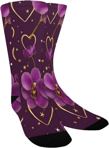 Night Lavender Love Hiking Socks - Toddler Boys & Girls Warm Thick Thermal Winter Crew Socks for School, Daily Wear & Outdoor Activities in Saudi Arabia
