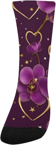 Night Lavender Love Hiking Socks - Toddler Boys & Girls Warm Thick Thermal Winter Crew Socks for School, Daily Wear & Outdoor Activities in Saudi Arabia