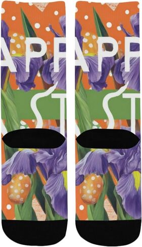 Modern Easter Art Orange Hiking Socks - Toddler Boys & Girls Warm Thick Thermal Winter Crew Socks for School, Daily Wear & Outdoor Activities in Kuwait