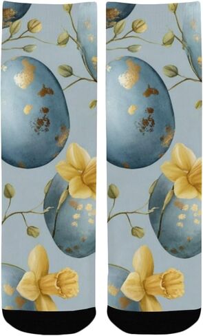 Gilded Spring Bloom Flower Hiking Socks - Toddler Boys & Girls Warm Thick Thermal Winter Crew Socks for School, Daily Wear & Outdoor Activities in Kuwait