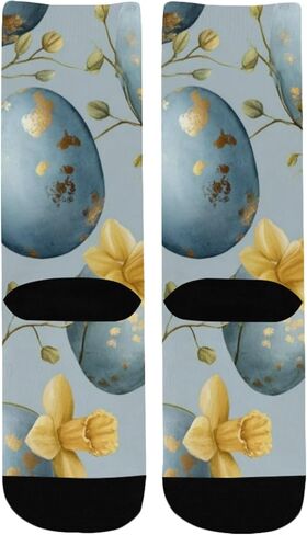 Gilded Spring Bloom Flower Hiking Socks - Toddler Boys & Girls Warm Thick Thermal Winter Crew Socks for School, Daily Wear & Outdoor Activities in Kuwait