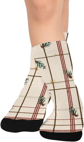 Holiday Plaid Art Hiking Socks - Toddler Boys & Girls Warm Thick Thermal Winter Crew Socks for School, Daily Wear & Outdoor Activities in Saudi Arabia