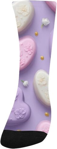 Lavenders Love Motif Hiking Socks - Toddler Boys & Girls Warm Thick Thermal Winter Crew Socks for School, Daily Wear & Outdoor Activities in Kuwait