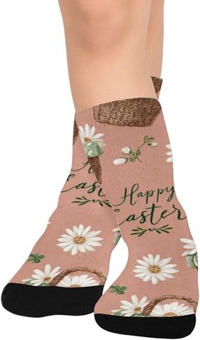 Charming Easter Art Hiking Socks - Toddler Boys & Girls Warm Thick Thermal Winter Crew Socks for School, Daily Wear & Outdoor Activities in Kuwait