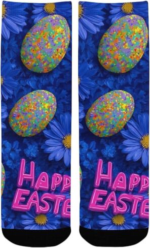 Happy Easter Blue Egg Hiking Socks - Toddler Boys & Girls Warm Thick Thermal Winter Crew Socks for School, Daily Wear & Outdoor Activities in Kuwait