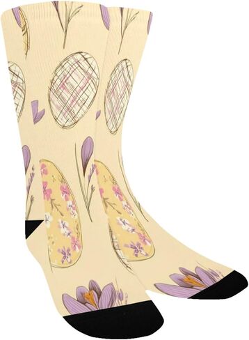 Crocus Easter Egg Yellow Hiking Socks - Toddler Boys & Girls Warm Thick Thermal Winter Crew Socks for School, Daily Wear & Outdoor Activities in Saudi Arabia