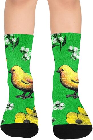 Art Green Rainbow Chick Hiking Socks - Toddler Boys & Girls Warm Thick Thermal Winter Crew Socks for School, Daily Wear & Outdoor Activities in Kuwait