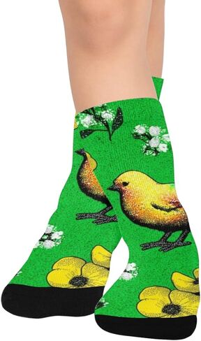 Art Green Rainbow Chick Hiking Socks - Toddler Boys & Girls Warm Thick Thermal Winter Crew Socks for School, Daily Wear & Outdoor Activities in Kuwait