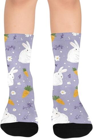 جوارب Bunnies Carrot Bloom للمشي لمسافات طويلة - جوارب شتوية حرارية سميكة دافئة للأولاد والبنات للمدرسة، والارتداء اليومي والأنشطة الخارجية in Kuwait