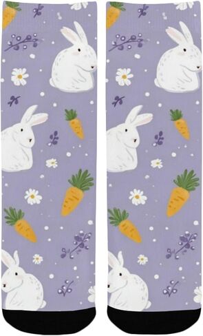 جوارب Bunnies Carrot Bloom للمشي لمسافات طويلة - جوارب شتوية حرارية سميكة دافئة للأولاد والبنات للمدرسة، والارتداء اليومي والأنشطة الخارجية in Kuwait