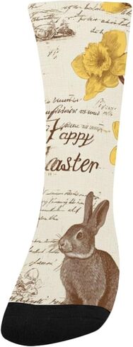 Art Vintage Easter Bunny Hiking Socks - Toddler Boys & Girls Warm Thick Thermal Winter Crew Socks for School, Daily Wear & Outdoor Activities in Kuwait