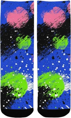 Neon Graffiti Pop Blue Hiking Socks - Toddler Boys & Girls Warm Thick Thermal Winter Crew Socks for School, Daily Wear & Outdoor Activities in Kuwait