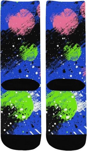 Neon Graffiti Pop Blue Hiking Socks - Toddler Boys & Girls Warm Thick Thermal Winter Crew Socks for School, Daily Wear & Outdoor Activities in Kuwait