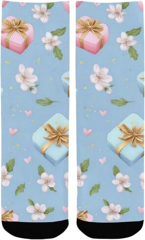 Pastel Gift Garden Blue Hiking Socks - Toddler Boys & Girls Warm Thick Thermal Winter Crew Socks for School, Daily Wear & Outdoor Activities in Kuwait