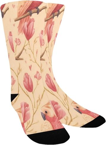 Parrots Floral Bloom Hiking Socks - Toddler Boys & Girls Warm Thick Thermal Winter Crew Socks for School, Daily Wear & Outdoor Activities in Kuwait