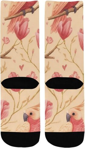 Parrots Floral Bloom Hiking Socks - Toddler Boys & Girls Warm Thick Thermal Winter Crew Socks for School, Daily Wear & Outdoor Activities in Kuwait