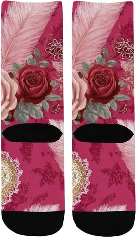 Pink Rose Glow Hiking Socks - Toddler Boys & Girls Warm Thick Thermal Winter Crew Socks for School, Daily Wear & Outdoor Activities in Kuwait