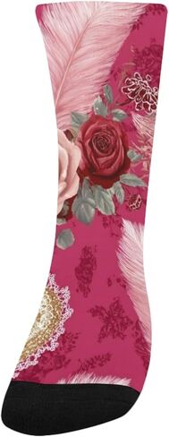 Pink Rose Glow Hiking Socks - Toddler Boys & Girls Warm Thick Thermal Winter Crew Socks for School, Daily Wear & Outdoor Activities in Kuwait