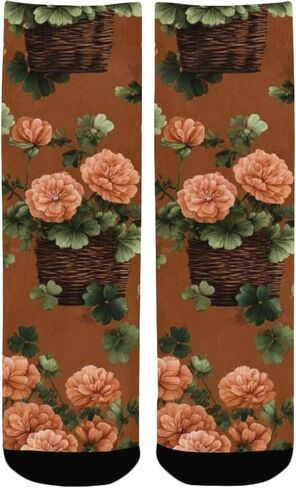 جوارب Clover and Ranunculus Art للمشي لمسافات طويلة - جوارب شتوية حرارية سميكة دافئة للأولاد والبنات للمدرسة، والارتداء اليومي والأنشطة الخارجية in Kuwait