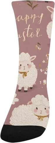 Purple Spring Motif Hiking Socks - Toddler Boys & Girls Warm Thick Thermal Winter Crew Socks for School, Daily Wear & Outdoor Activities in Kuwait