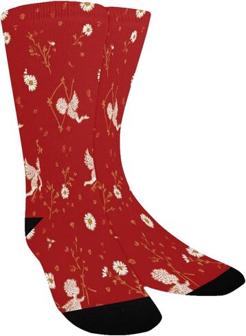 Red Daisy Angel Hiking Socks - Toddler Boys & Girls Warm Thick Thermal Winter Crew Socks for School, Daily Wear & Outdoor Activities in Kuwait