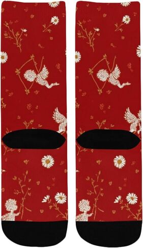 Red Daisy Angel Hiking Socks - Toddler Boys & Girls Warm Thick Thermal Winter Crew Socks for School, Daily Wear & Outdoor Activities in Kuwait