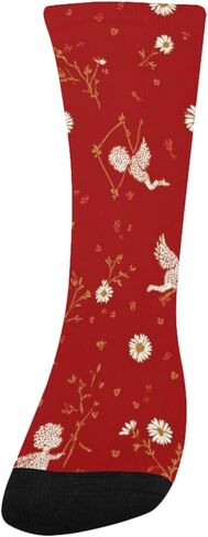 Red Daisy Angel Hiking Socks - Toddler Boys & Girls Warm Thick Thermal Winter Crew Socks for School, Daily Wear & Outdoor Activities in Kuwait