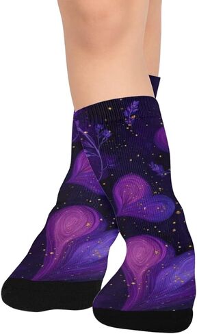 Golden Heart Floral Hiking Socks - Toddler Boys & Girls Warm Thick Thermal Winter Crew Socks for School, Daily Wear & Outdoor Activities in Kuwait