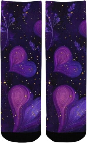 Golden Heart Floral Hiking Socks - Toddler Boys & Girls Warm Thick Thermal Winter Crew Socks for School, Daily Wear & Outdoor Activities in Kuwait