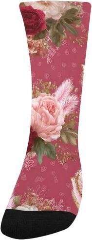 Romantic Rose Hearts Hiking Socks - Toddler Boys & Girls Warm Thick Thermal Winter Crew Socks for School, Daily Wear & Outdoor Activities in Saudi Arabia