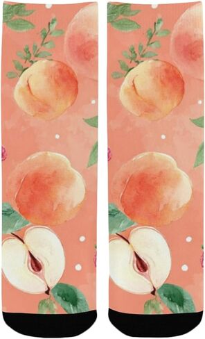 Peach Berry Bloom Spring Hiking Socks - Toddler Boys & Girls Warm Thick Thermal Winter Crew Socks for School, Daily Wear & Outdoor Activities in Kuwait